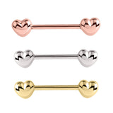 Steel Hearts Nipple Bar