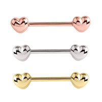 Steel Hearts Nipple Bar