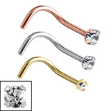 Steel Claw Set Jewelled Nose Studs