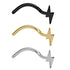 Steel Lightning Bolt Nose Stud