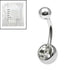 Sterile Steel Jewelled Belly Bars