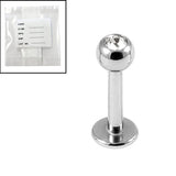 Sterile Steel Jewelled Labrets