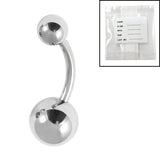 Sterile Titanium Belly Bar 1.6mm with 8-5 balls