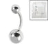 Sterile Titanium Belly Bar 1.6mm with 8-5 balls