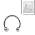 Sterile Titanium Circular Barbells (CBB) (Horseshoes)