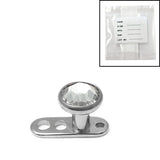 Sterile Titanium Dermal Anchor with Jewelled Disk Top