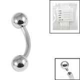 Sterile Titanium Internal Thread Curved Bar 1.6mm with 4-4 balls