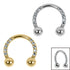 Titanium Claw Set Jewelled Lucky Horseshoe Circular Barbells (CBB) 1.2mm