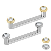 Titanium Internally Threaded Flat Surface Barbells with Titanium Jewelled Disk 1.2mm
