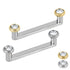 Titanium Internally Threaded Flat Surface Barbells with Titanium Jewelled Disk 1.2mm