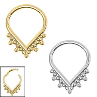 Titanium Asia Teardrop Hinge Ring