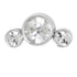 Titanium Internally Threaded Labrets 1.2mm - Infinity 3 Bezel Set Jewelled Crescent