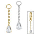 Titanium Charm - Jewelled Droplet Charm