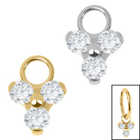 Titanium Charm - Jewelled Trinity