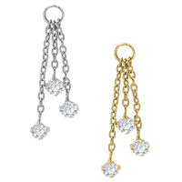 Titanium Charm - Trilogy Jewelled Drop