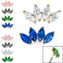 Titanium Claw Set 4 CZ Jewel Marquise Fan for Internal Thread shafts in 1.2mm