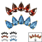 Titanium Claw Set Jewelled  Diadem for Internal Thread shafts in 1.2mm