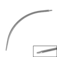 Titanium Curved Tapered Insertion Pin for Internally Threaded Jewellery