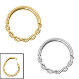 Titanium Entwined Hinge Ring