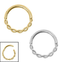 Titanium Entwined Hinge Ring