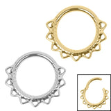 Titanium Filigree Lace Hinged Ring