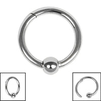 Titanium Hinged Ring with Ball