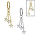 Titanium Hinged Segment Ring with Titanium Trilogy Jewel Star Charm
