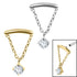 Titanium Internal Concealed jewelled chain top