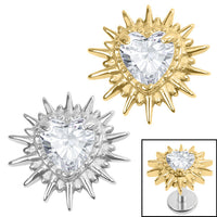 Titanium Internal Crown Barbed Heart