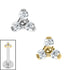 Titanium Internal Dainty Jewelled Trinity Top