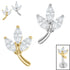 Titanium Internal Marquise Iris Leaf Top