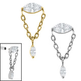 Titanium Internal Jewelled Anais Top