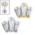 Titanium Internal Jewelled Art Deco Baguette Fan Top