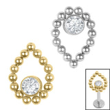 Titanium Internal Jewelled Asia Dewdrop 