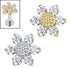 Titanium Internal Jewelled Golden Daisy Teardrop Top