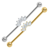Titanium Internal Jewelled Marquise Sunrise Industrial
