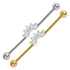 Titanium Internal Jewelled Marquise Sunrise Industrial