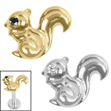 Titanium Internal Jewelled Mr Nuts Top