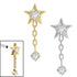 Titanium Internal Jewelled Reul Chain Drop