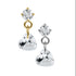 Titanium Internally Threaded Labrets 1.2mm - Jewelled Solitaire with Heart Charm