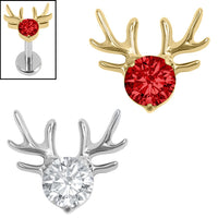 Titanium Internal Jewelled Stag