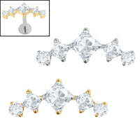Titanium Internal Jewelled Twilight Curve