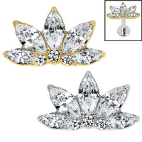 Titanium Internal Lotus Marquise Fan Top