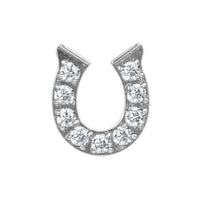 Titanium Internally Threaded Labrets 1.2mm - Claw Set Jewelled Horseshoe