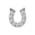 Titanium Internally Threaded Labrets 1.2mm - Claw Set Jewelled Horseshoe