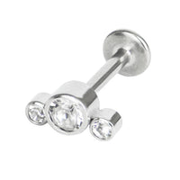 Titanium Internal Infinity Bezel Set 3 Jewel Crescent Top
