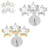 Titanium Internally Threaded Labrets 1.2mm - 3 Sisters Jewelled Stars