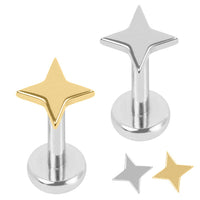 Titanium Internally Threaded Labrets 1.2mm - Titanium Aquila Star