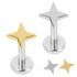 Titanium Internally Threaded Labrets 1.2mm - Titanium Aquila Star