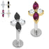 Titanium Internally Threaded Labrets 1.2mm - Titanium Arya Marquise